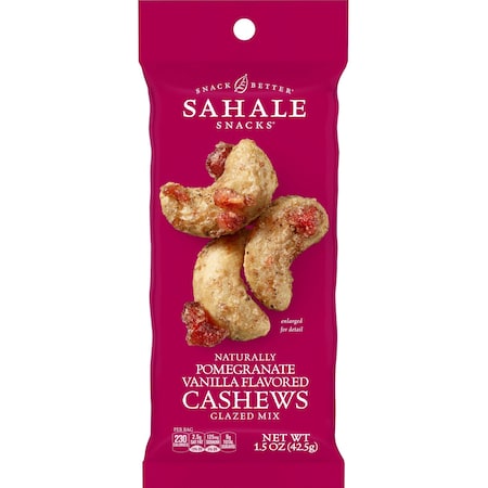 Sahale Snacks Folgers Pomegranate/Vanilla Cashews Glazed Snack Mix, 18PK SMU00328